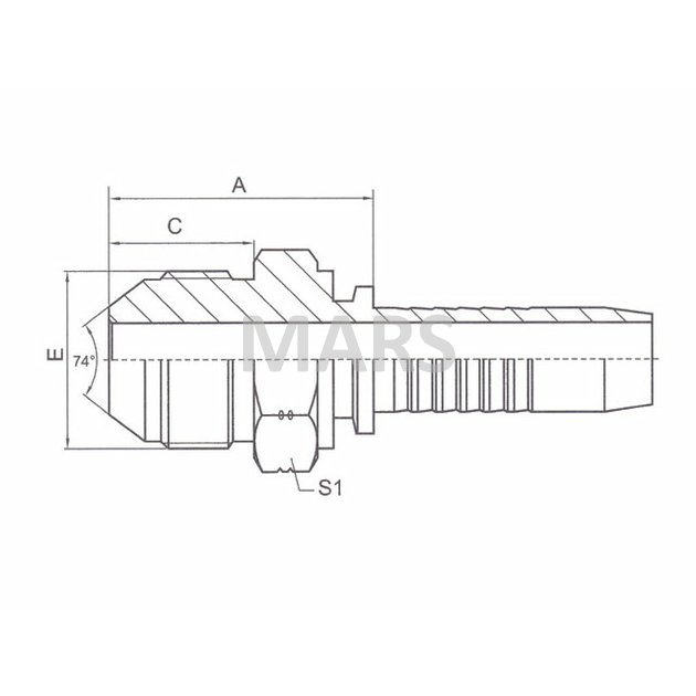 Hydr.koncovka AGJ DN6 / JIC 7/16"